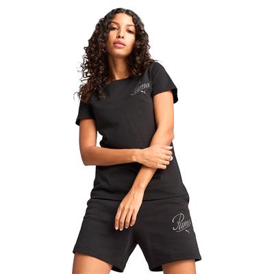 Puma SCRIPT Tee Yuvarlak Yaka Regular Fit Düz Kadın T-Shirt - 684982