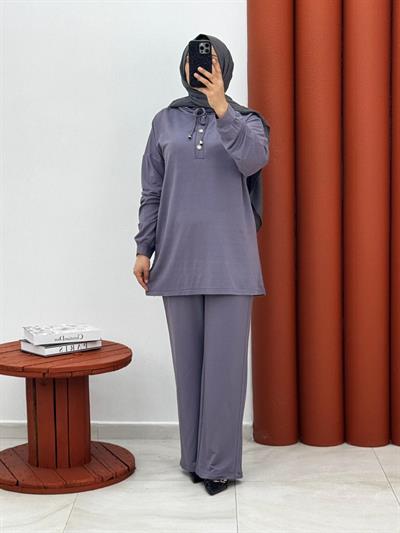 8521 Oysho kumaş ikili takım gri