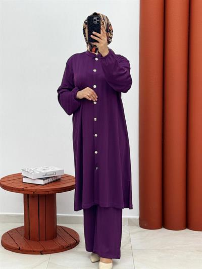 6589 Örme ikili takım mor