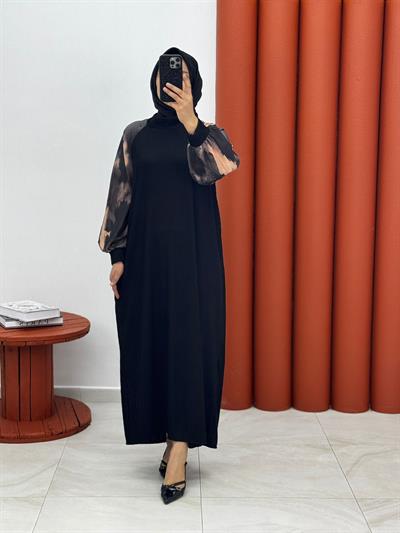 6579 burgu kumaş kolları dijital gri