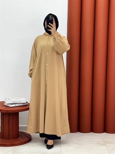 2856 Sukuba boydan dügmeli ekru