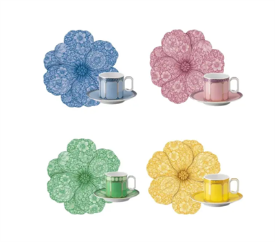 Dahlia Renkli Mix 4'lü Bardak MatıSeti