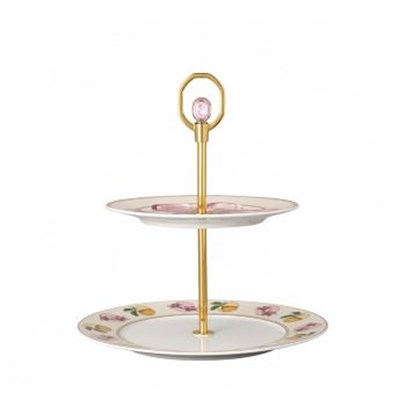 Idyllia Marshmallow Porselen Katlı Servis Tabağı 25 cm