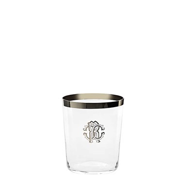 New Monogram Platin Dekorlu Kristal Su & Meşrubat Bardağı