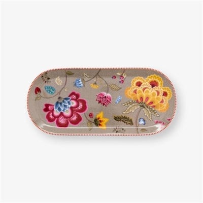 Pip Studio Haki Porselen Servis Tabağı 33,6X15,5 Cm