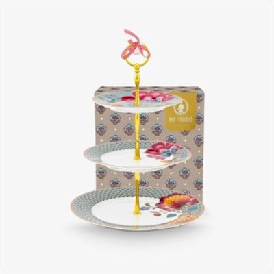 Pip Studio Mavi Porselen Katlı Sunumluk 26,5 Cm