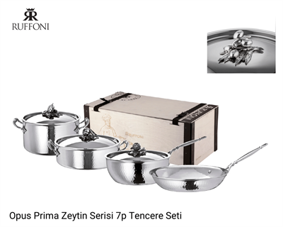 RUFFONI ITALY OPUS PRIMA ZEYTİN SERİSİ 7 PARÇA TENCERE SETİ