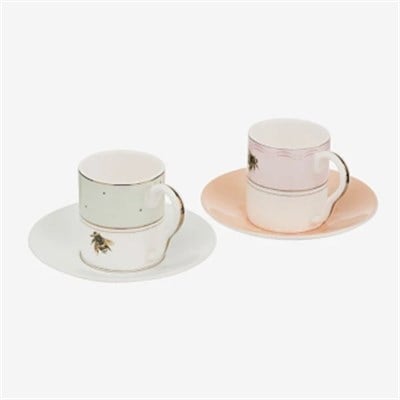 Yvonne Ellen Pembe Porselen Kahve Fincan Seti 60 Ml