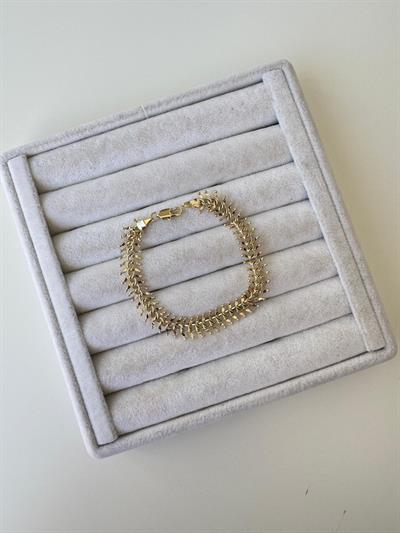 14k Altın Kaplama Örgü Bileklik