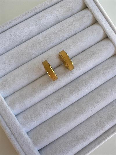 Altın Görünümlü Çelik Halka Küpe