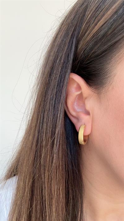 Altın Görünümlü Çelik Halka Küpe