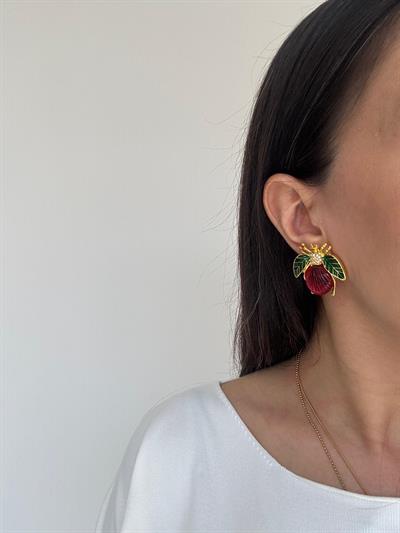 Altın Kaplama Arı Küpe