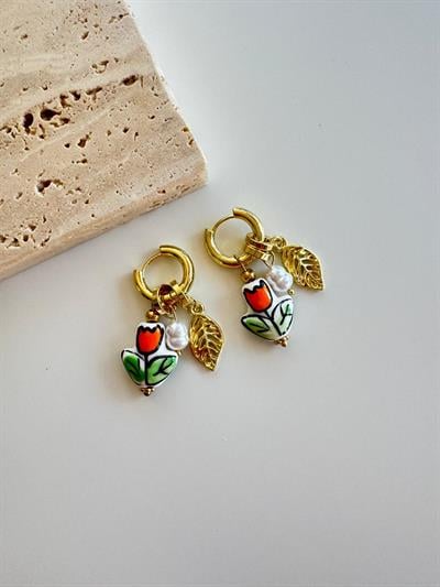 Altın Kaplama Charmlı Küpe