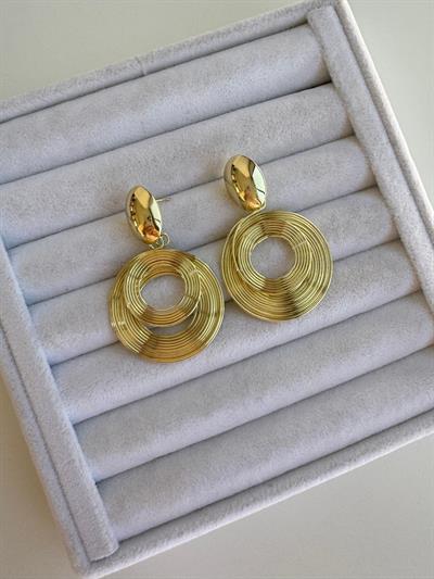 Altın Kaplama Gold Helezon Küpe