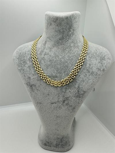 Altın Kaplama Hasır Kolye (14k)