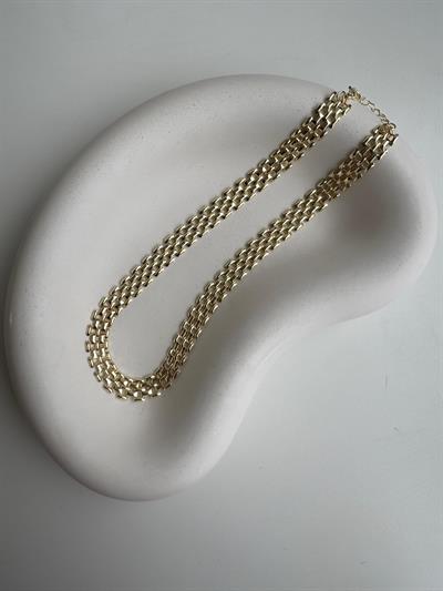 Altın Kaplama Hasır Kolye (14k)