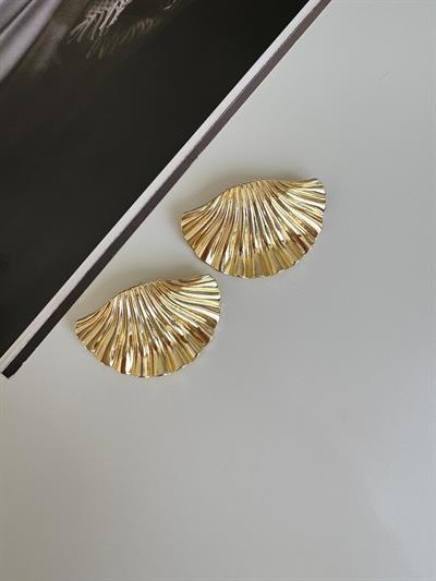 Altın Kaplama İstiridye Küpe