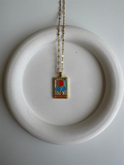 Çelik The Lovers Kolye