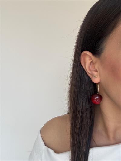 Altın Kaplama Kiraz Küpe