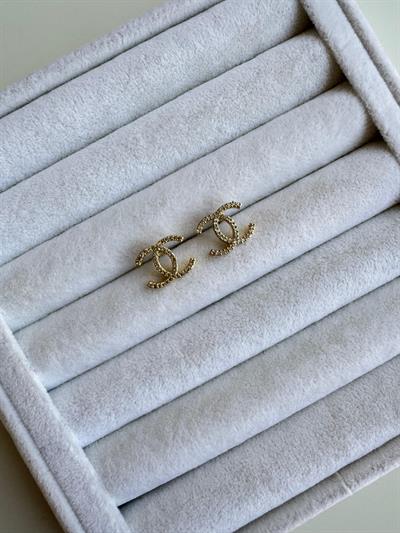 Altın Kaplama Marka Model Gold Taşlı Küpe