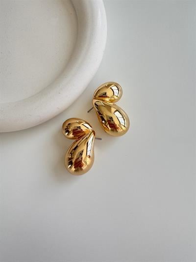 Altın Kaplama Marka Model Küçük Boy Damla Küpe