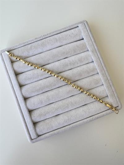 Altın Kaplama Minimal Kalp Taşlı Bileklik