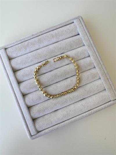 Altın Kaplama Minimal Kalp Taşlı Bileklik