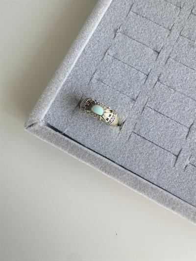 Altın Kaplama Otantik Yüzük (Mavi)