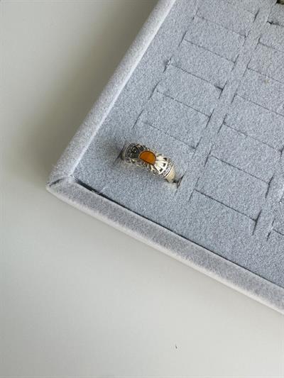 Altın Kaplama Otantik Yüzük (Turuncu)