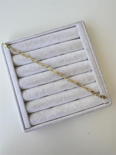 Altın Kaplama Oval Zincir Bileklik