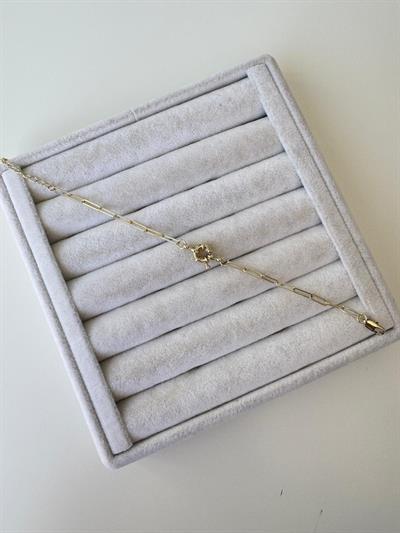 Altın Kaplama Oval Zincir Dümen Bileklik