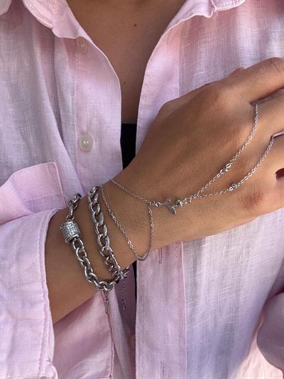 Altın Kaplama Silver Gül Detaylı Şahmeran