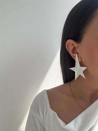 Altın Kaplama Silver Yıldız Küpe