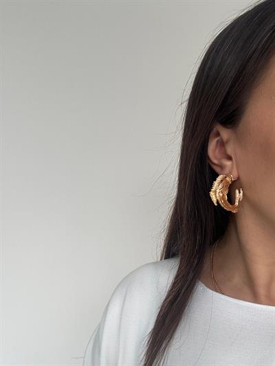 Altın Kaplama Tasarım Balık Küpe