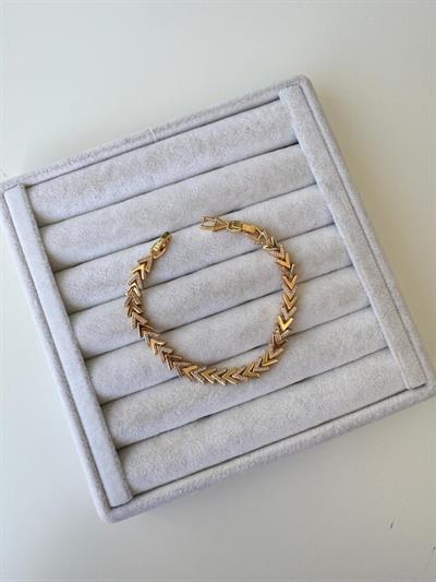 Altın Kaplama Taşlı Rose V Bileklik