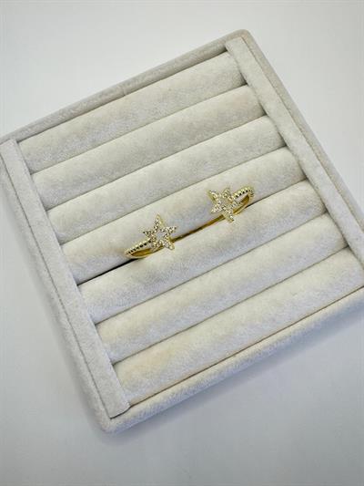 Altın Kaplama Taşlı Yıldız Kelepçe