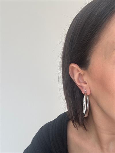 Bijuteri Silver Halka Küpe 