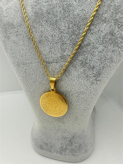 Çelik Allah Yazılı Kolye