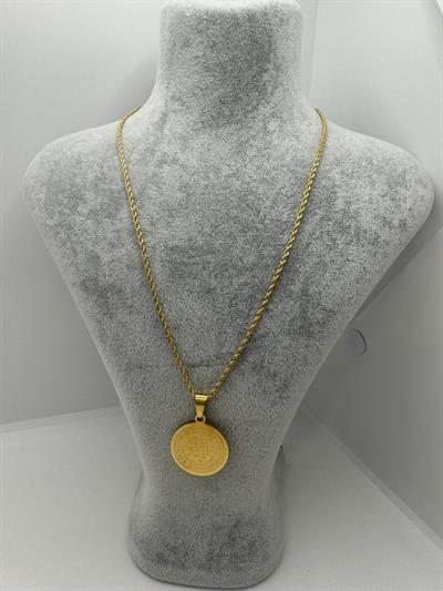 Çelik Allah Yazılı Kolye