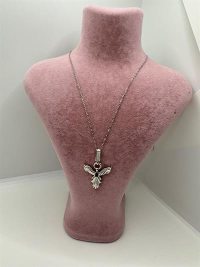 Çelik Anka Kuşu Kolye (silver)