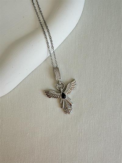 Çelik Anka Kuşu Kolye (silver)