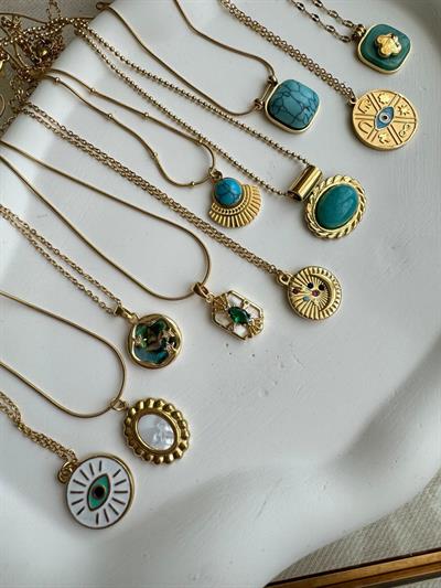 Çelik Deniz Yıldızı İncili Kolye