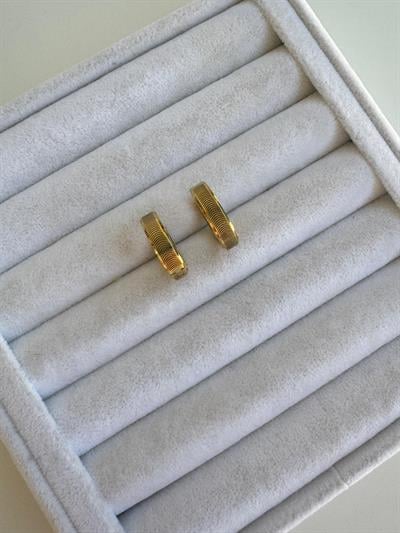 Çelik Dokulu Halka Küpe