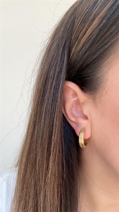 Çelik Dokulu Halka Küpe