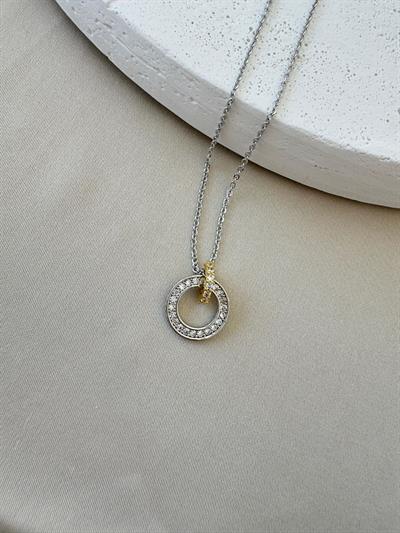 Çelik Geçme Halkalı Kolye