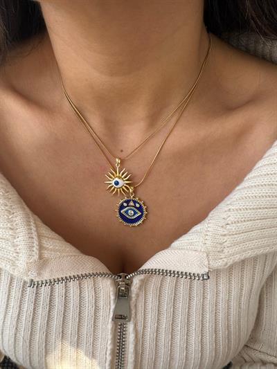 Çelik Göz Detaylı Kolye