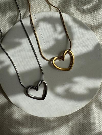 Çelik Kalp Kolye (silver)