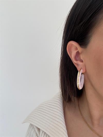 Çelik Kemik Küpe (pembe)