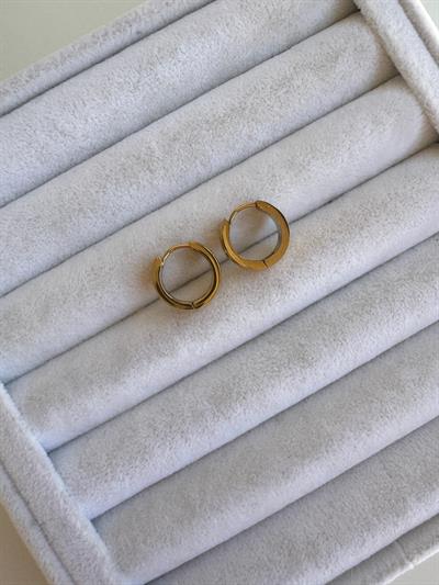 Çelik Minimal Halka Küpe