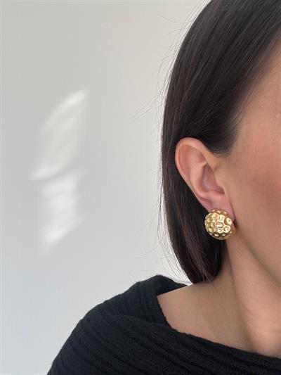 Çelik Nokta Bombeli Küpe